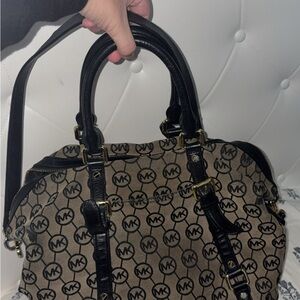 Michael Kors Signature Logo Satchel Bag